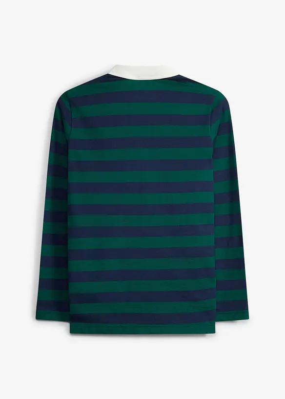 Polo a maniche lunghe in cotone biologico morbido, bonprix