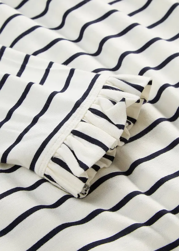 Maglia a maniche lunghe con ruches, bonprix