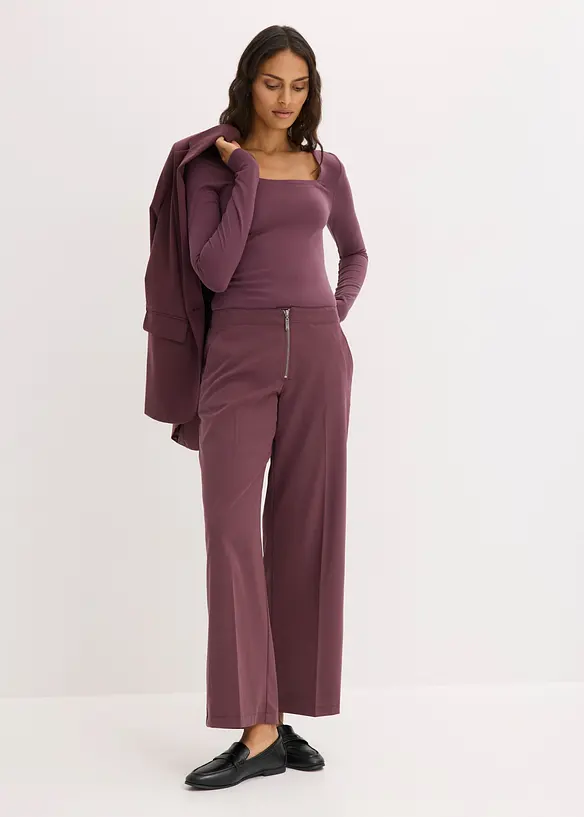 Maglia a maniche lunghe con scollo quadrato, bonprix