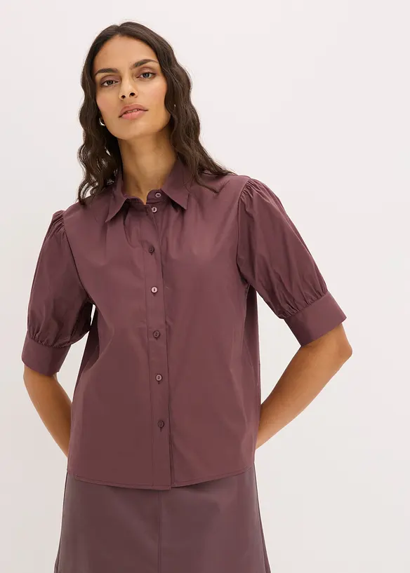 Blusa in misto cotone, bonprix