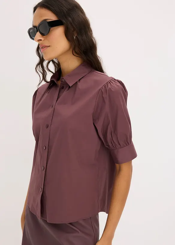 Blusa in misto cotone, bonprix