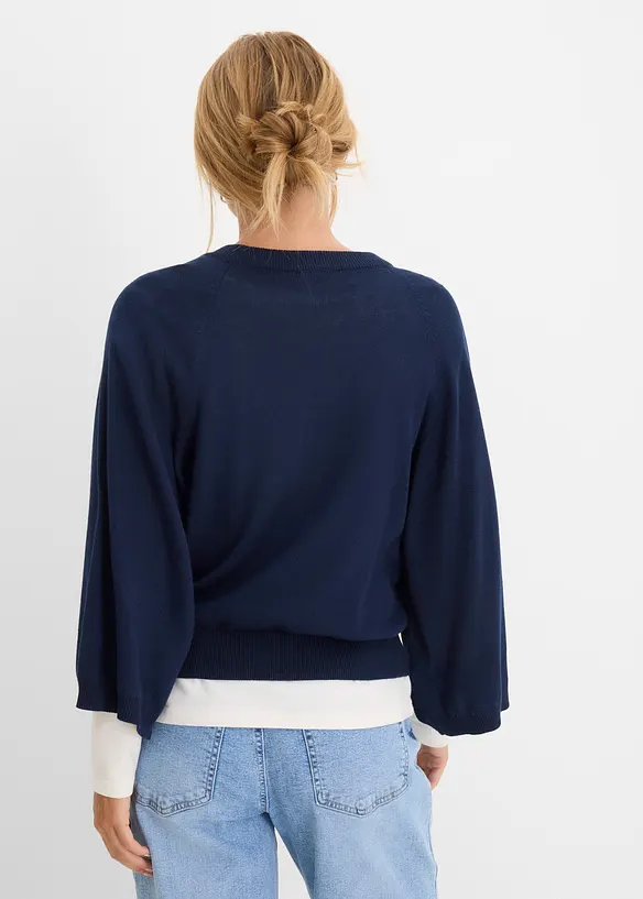 Maglione oversize in filato fine, bonprix