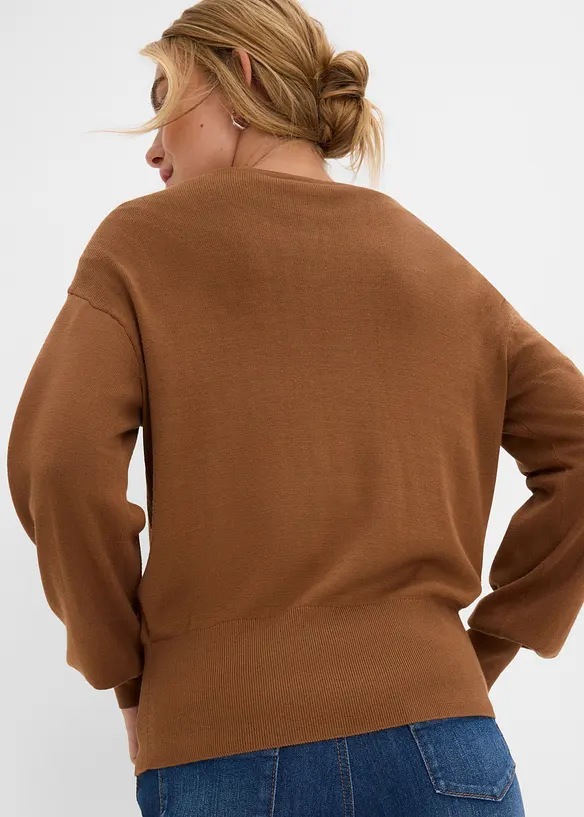 Cardigan in filato fine di misto viscosa morbido, bonprix