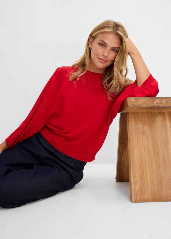 Maglione oversize in filato fine, bonprix