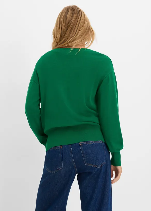 Cardigan in filato fine di misto viscosa morbido, bonprix