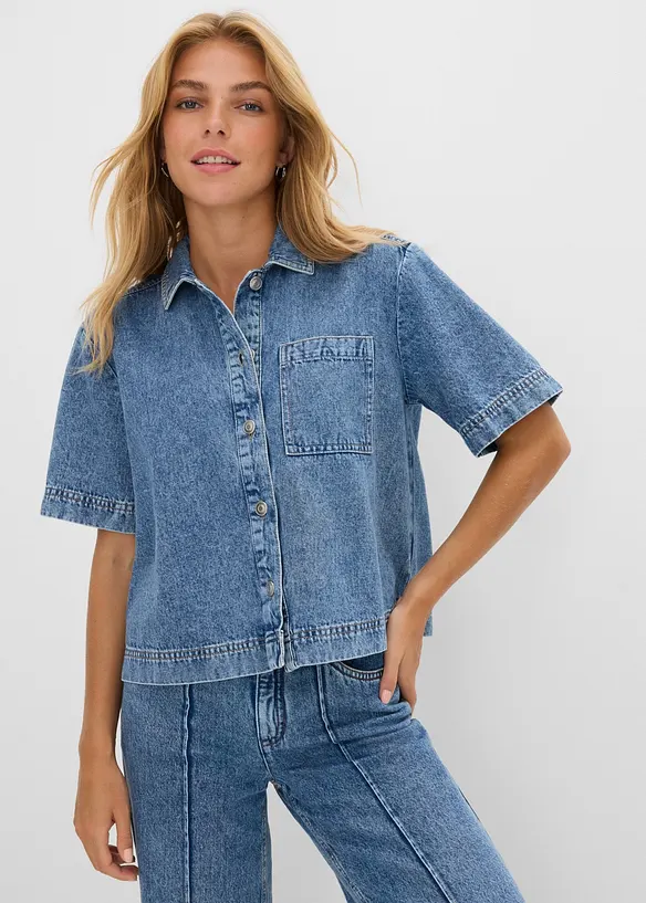 Camicia in jeans di puro cotone, bonprix