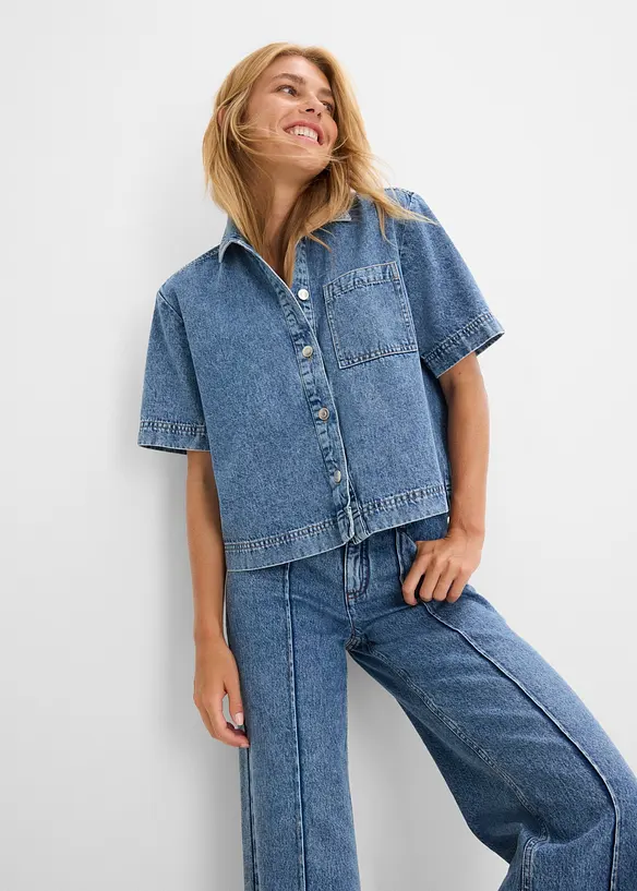 Camicia in jeans di puro cotone, bonprix