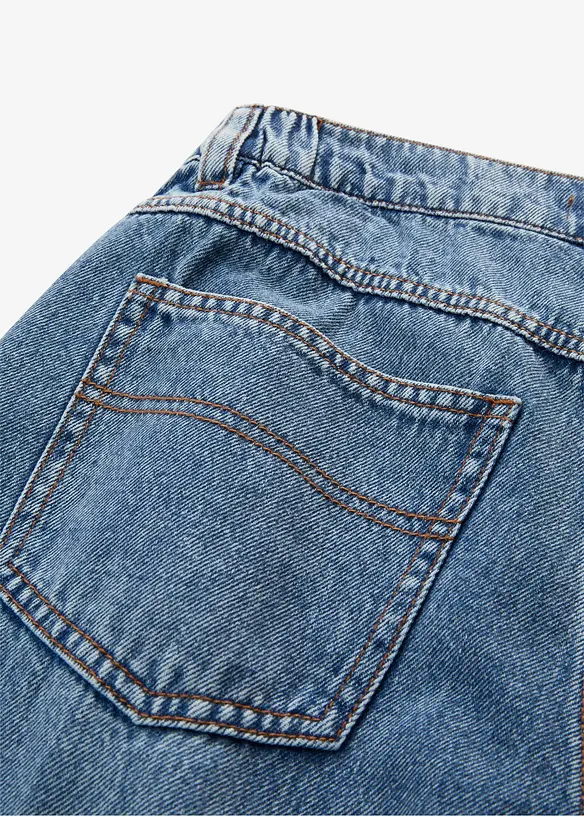 Jeans wide leg, vita media, bonprix