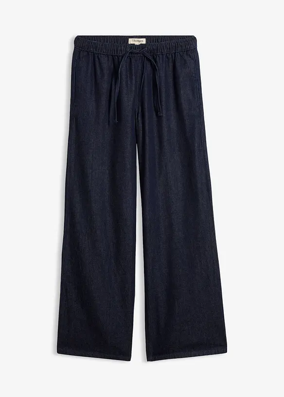 Jeans wide leg leggeri, vita media, bonprix