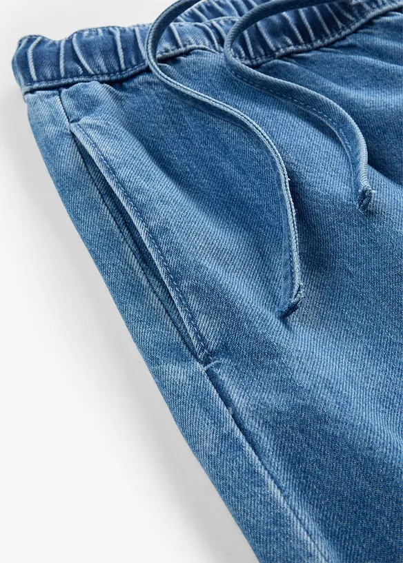 Jeans wide leg leggeri, vita media, bonprix