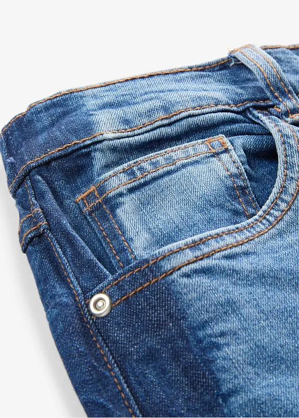 Mom jeans cropped, vita alta, bonprix