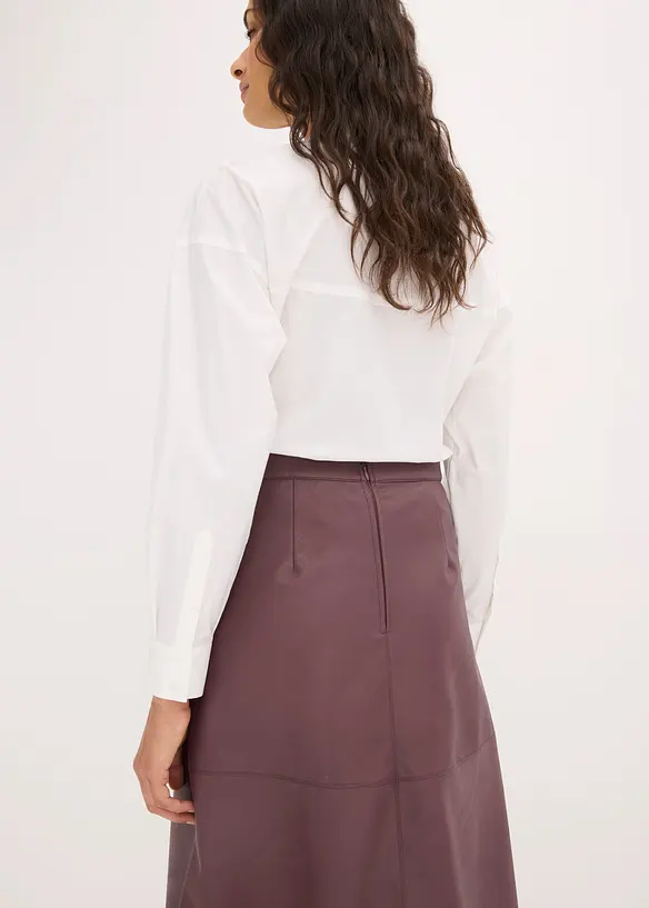 Gonna midi in similpelle, bonprix