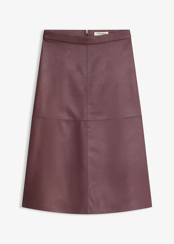 Gonna midi in similpelle, bonprix