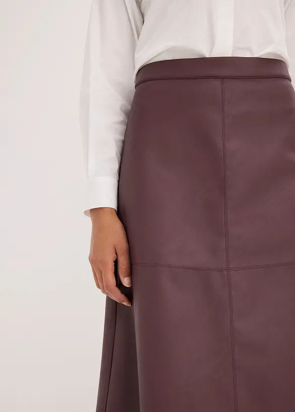 Gonna midi in similpelle, bonprix