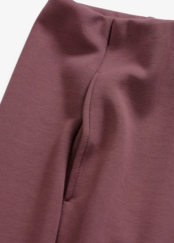 Pantaloni in misto viscosa effetto neoprene, bonprix