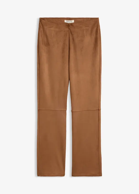 Pantaloni cropped in similpelle scamosciata, bonprix
