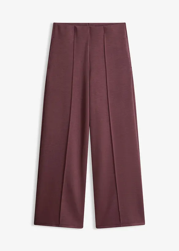 Pantaloni in misto viscosa effetto neoprene, bonprix