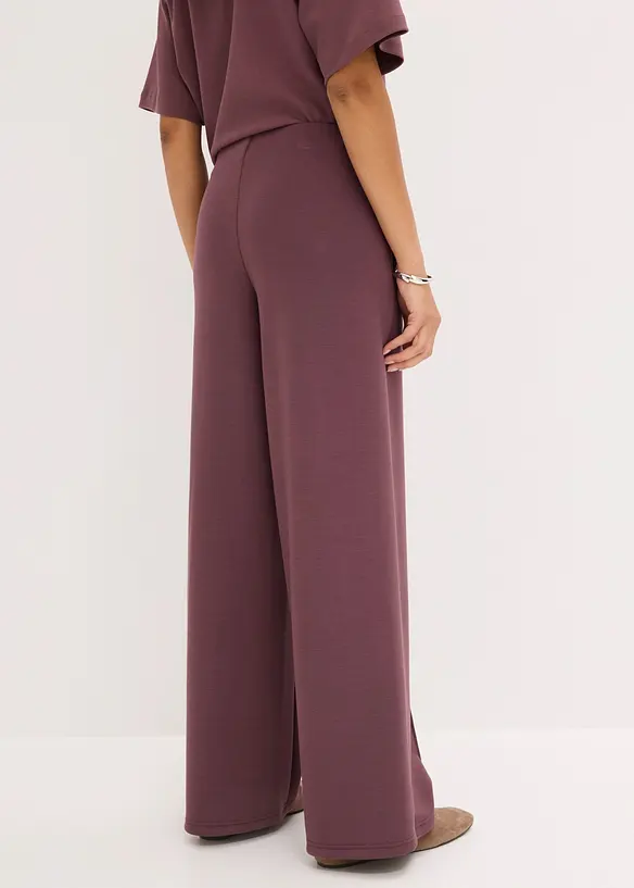 Pantaloni in misto viscosa effetto neoprene, bonprix