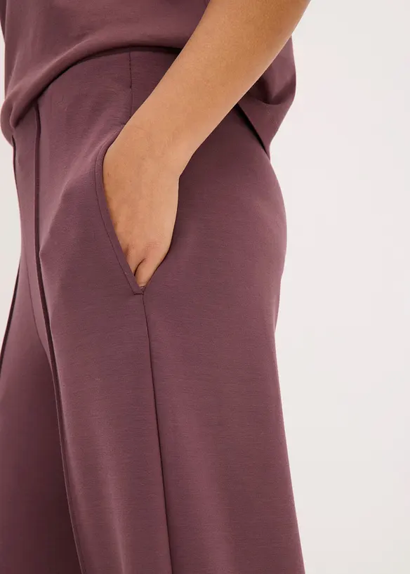 Pantaloni in misto viscosa effetto neoprene, bonprix