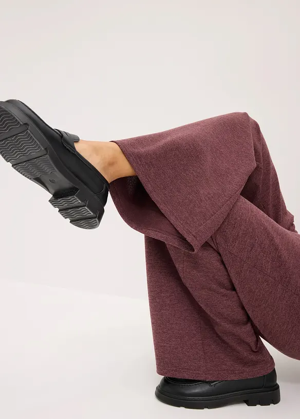 Pantaloni larghi in piquet, bonprix