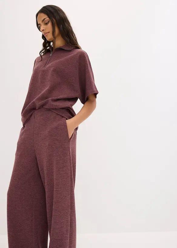 Pantaloni larghi in piquet, bonprix
