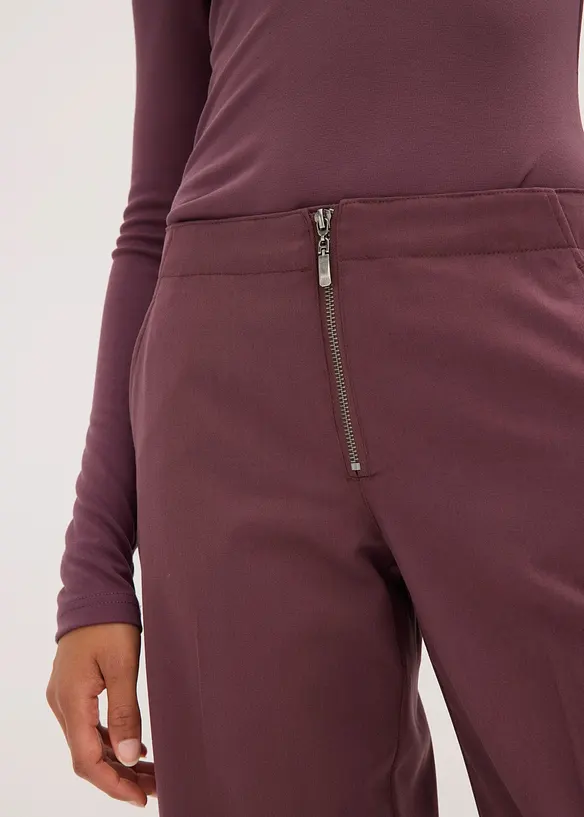 Pantaloni con pinces e cerniera, bonprix