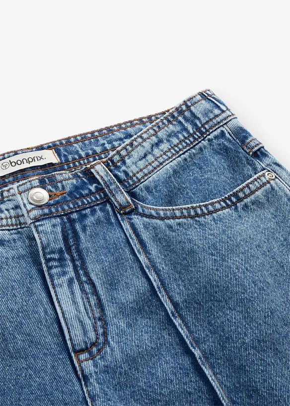 Jeans wide leg, vita media, bonprix