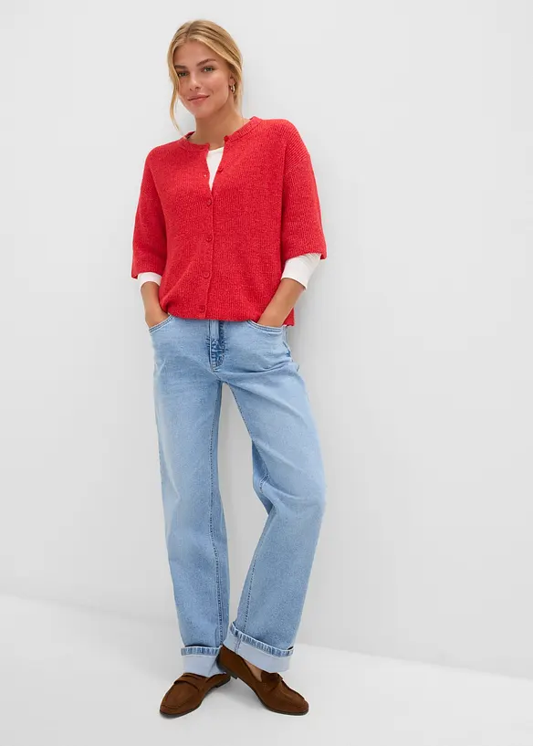 Cardigan ampio in misto lana morbido, bonprix