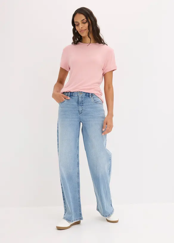 T-shirt effetto 2 in 1 in misto viscosa, bonprix