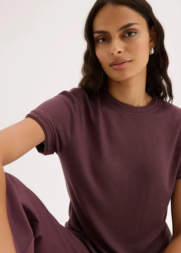 T-shirt effetto 2 in 1 in misto viscosa, bonprix