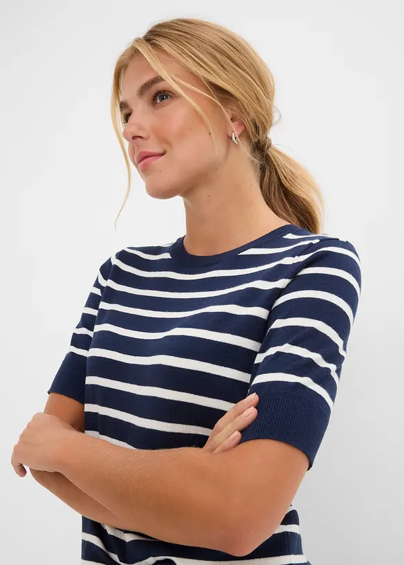 Maglione in filato fine di misto viscosa morbido, bonprix