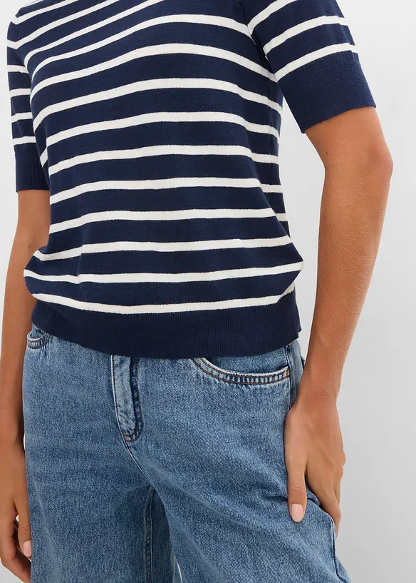 Maglione in filato fine di misto viscosa morbido, bonprix