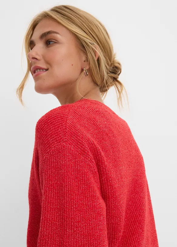 Cardigan ampio in misto lana morbido, bonprix