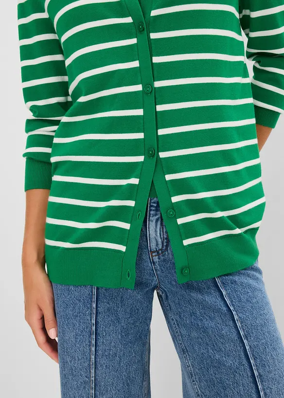 Cardigan in filato fine di misto viscosa morbido, bonprix