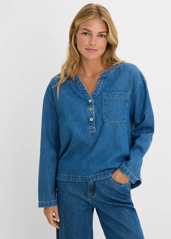 Blusa in jeans, bonprix