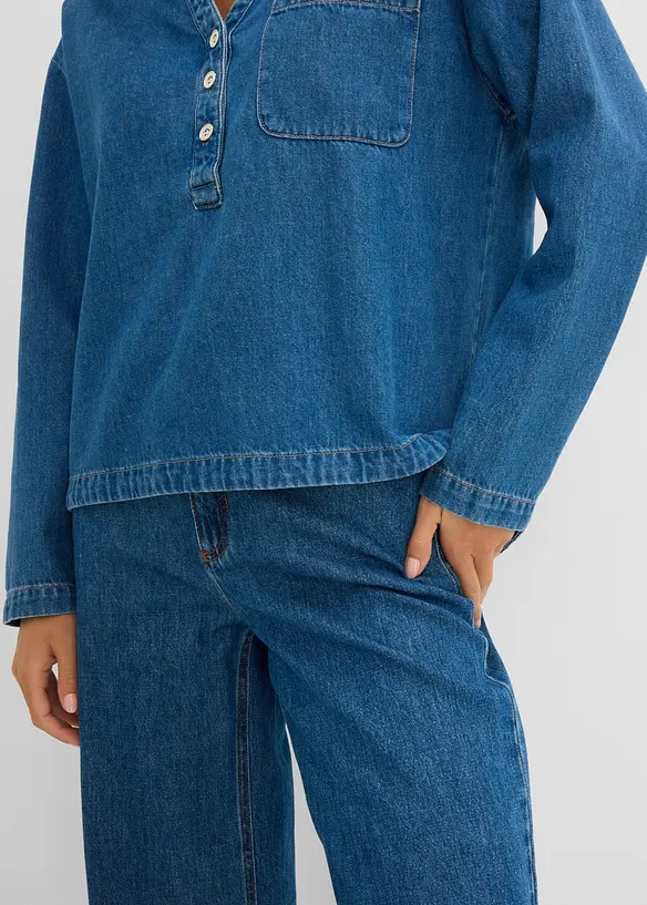 Blusa in jeans, bonprix
