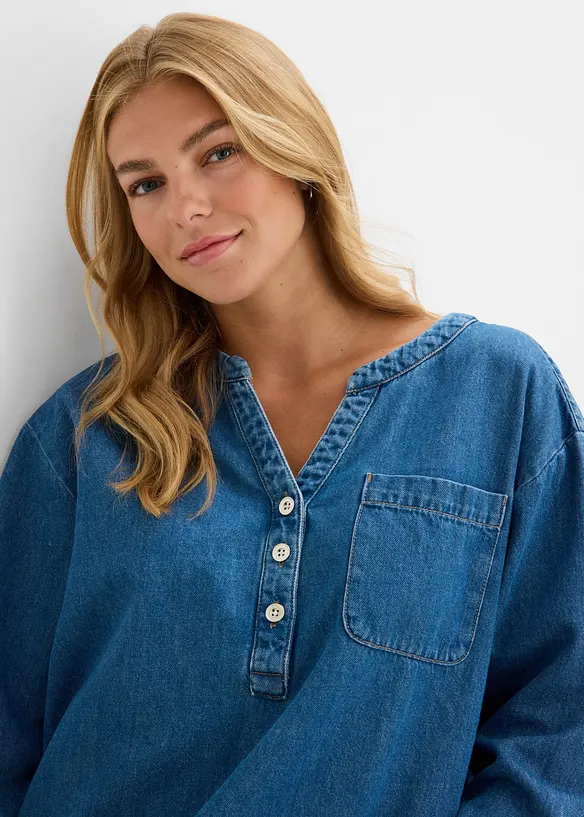 Blusa in jeans, bonprix