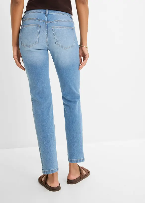 Jeans straight cropped, vita media, bonprix
