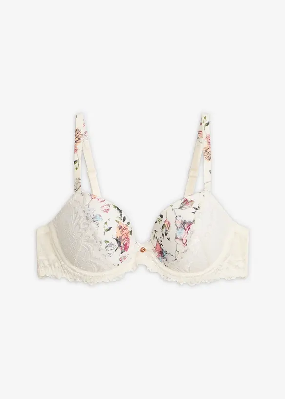 Reggiseno con coppe preformate e pizzo delicato, bonprix