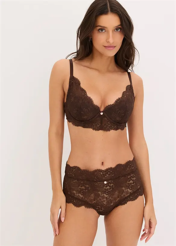 Reggiseno con coppe preformate in pizzo raffinato, bonprix