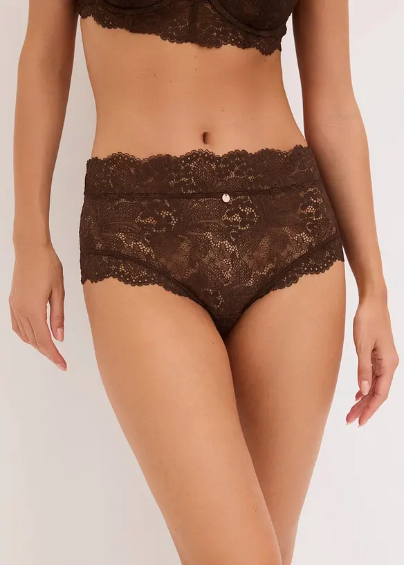 Slip a vita alta in pizzo raffinato, bonprix