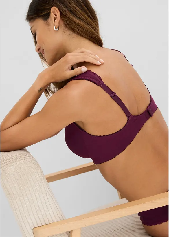 Reggiseno t-shirt minimizer senza ferretto con cotone biologico (pacco da 2), bonprix