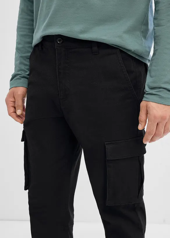 Pantaloni cargo classic fit straight elasticizzati con elastico in vita, bonprix
