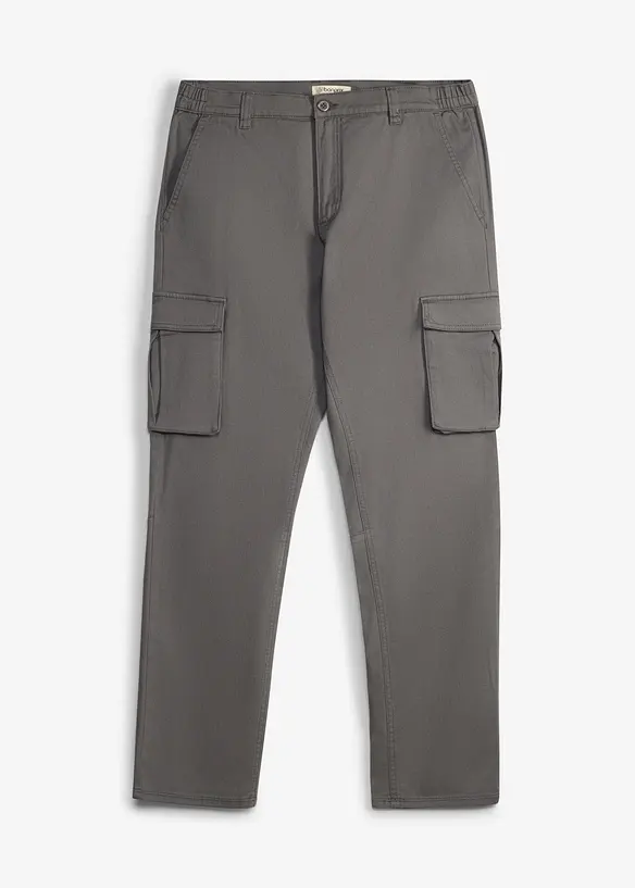 Pantaloni cargo classic fit straight elasticizzati con elastico in vita, bonprix