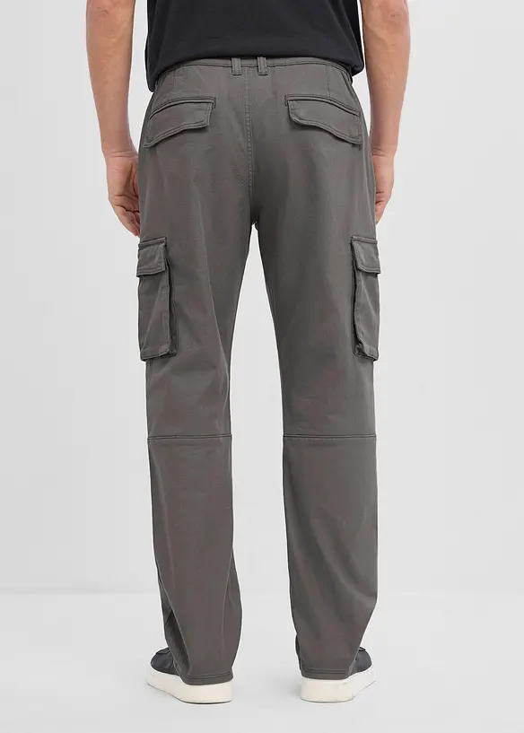 Pantaloni cargo classic fit straight elasticizzati con elastico in vita, bonprix