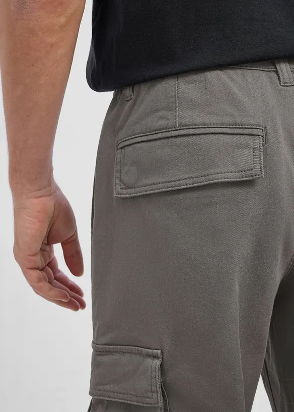 Pantaloni cargo classic fit straight elasticizzati con elastico in vita, bonprix