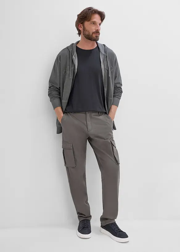 Pantaloni cargo classic fit straight elasticizzati con elastico in vita, bonprix