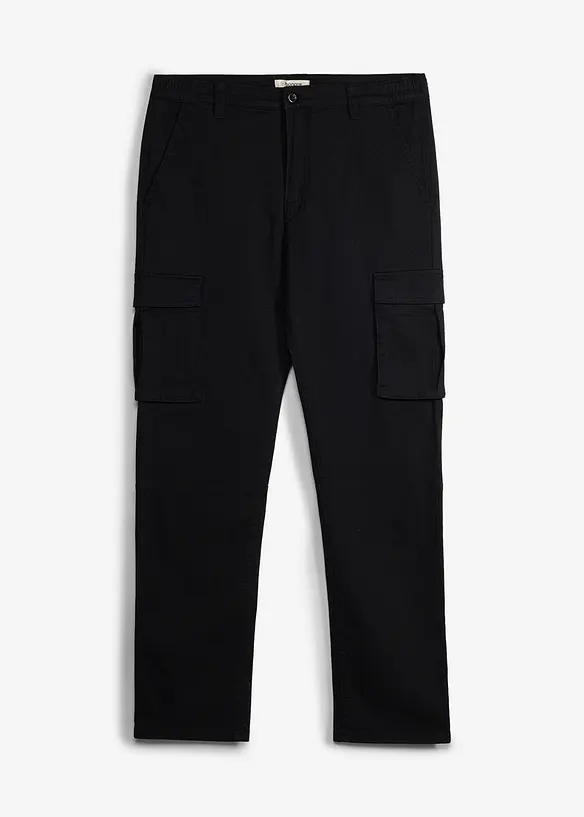 Pantaloni cargo classic fit straight elasticizzati con elastico in vita, bonprix