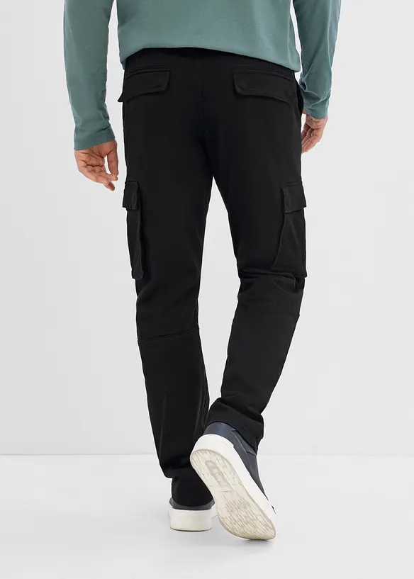 Pantaloni cargo classic fit straight elasticizzati con elastico in vita, bonprix
