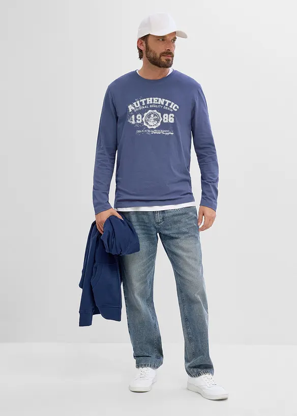 Maglia a maniche lunghe in puro cotone biologico, bonprix